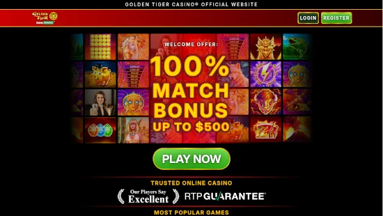 Screenshot of Golden Tiger Casino review