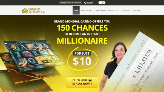 Screenshot of Grand Mondial Casino review