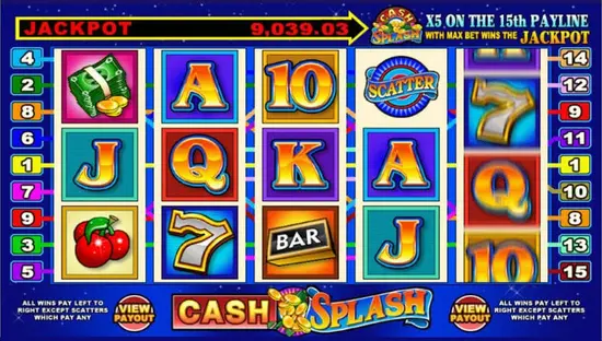 Cash Splash progressive jackpot slot game