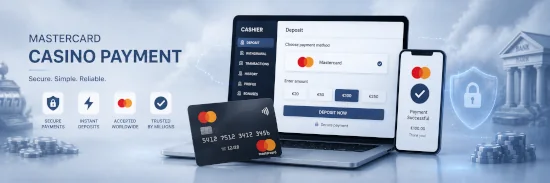 Mastercard casino payment and digital checkout screen