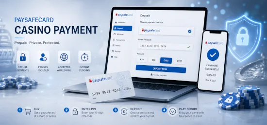 Paysafecard prepaid casino payment and secure deposit
