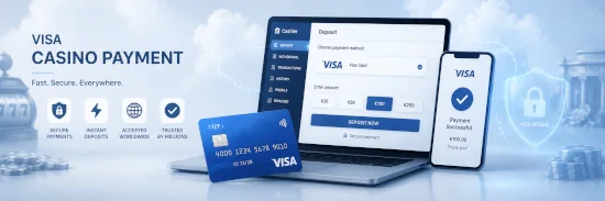 Visa casino payment and secure online transaction